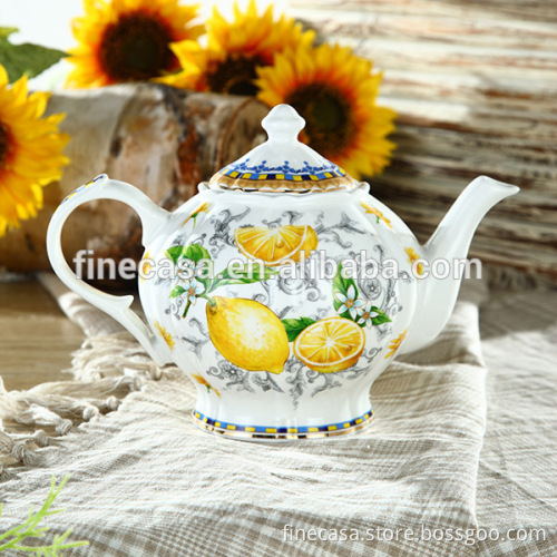 Elegant Fine New Bone China Porcelain Tea Sugar & Creamer Pot of Lemon Fragrance